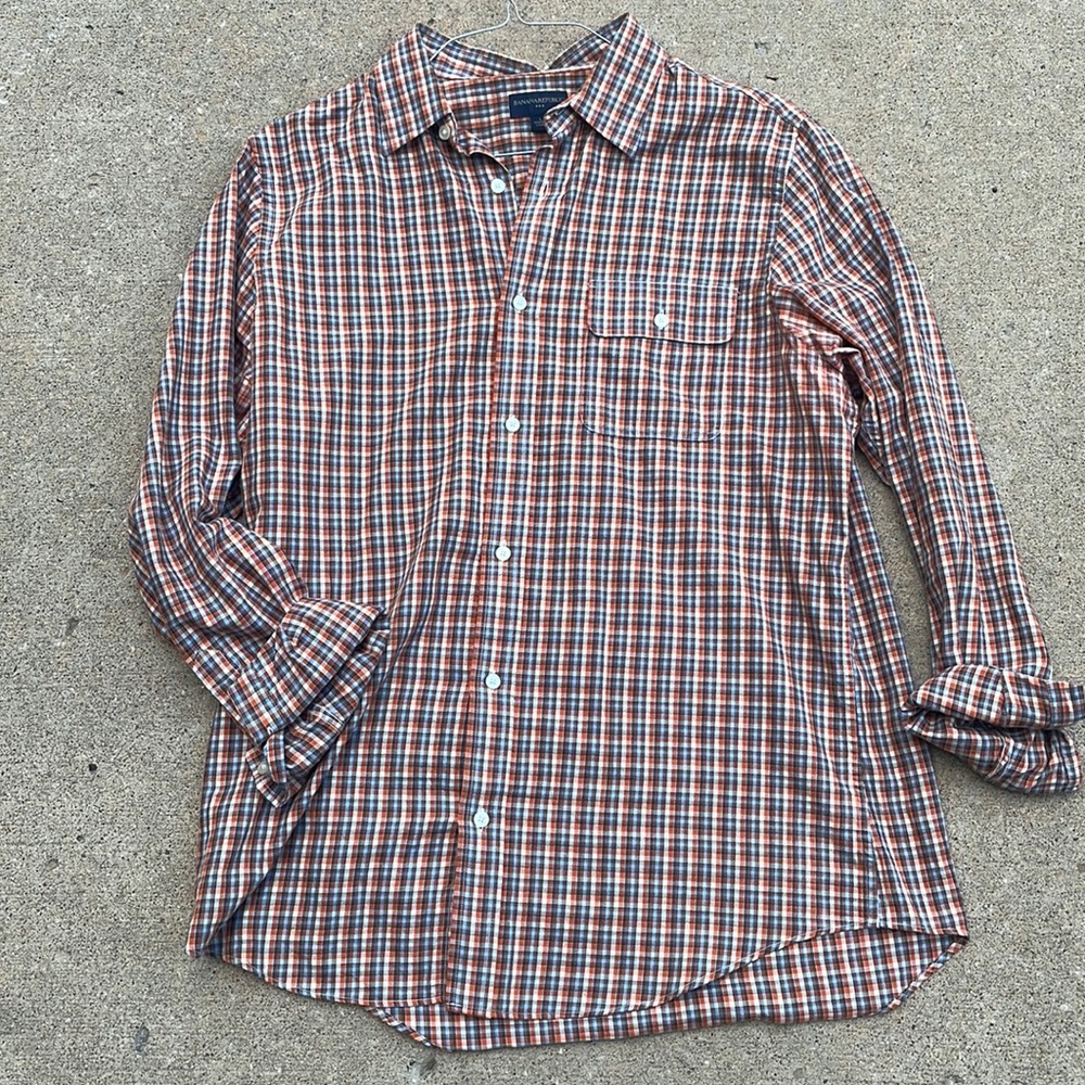 Banana Republic plaid button up shirt